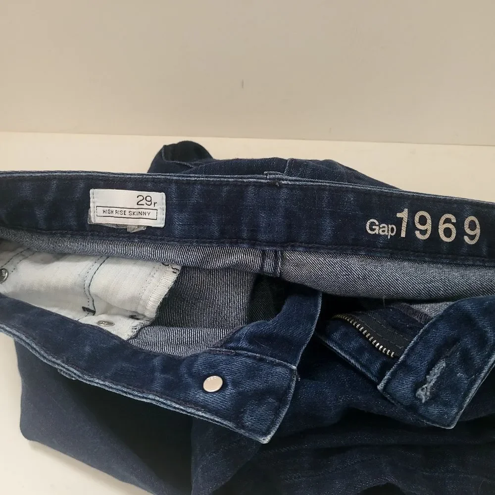 GAP Dark Blue High Rise Skinny Jeans -29